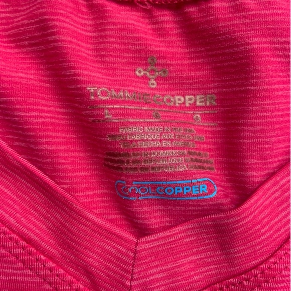 Tommie‎ Copper Cool Copper Womens Active Wear Vneck Compression Shirt Red Sz L - Picture 2 of 8